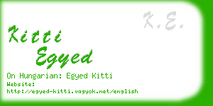 kitti egyed business card